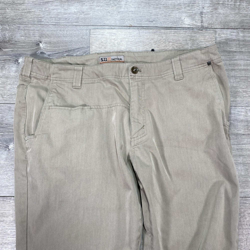 5.11 Tactical Pants Mens 36 Khaki Beige Chino Utility Straight Leg 74481 - Picture 2 of 10